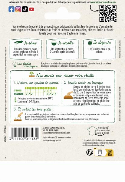 Potagères - Mâche Vit - Grand Modèle - MEDIA_PACKAGING_VERSO